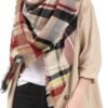 Zando Plaid Blanket Thick Winter Scarf Tartan Chunky Wrap Oversized Shawl Cape Scarves - Image 4