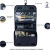 Large Capacity Toiletry Bag Travel Bag with Hanging Hook for Men and Women Waterproof Travel Cosmetic Bag Bathroom Storage Bag for Brushes Set,Full-Sized Shampoo,Toiletries,Accessories-Black - Image 2