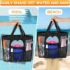 AURUZA Mesh Beach Bag Waterproof Sandproof Tote Bags Swimming Pool Bag Cruise Beach Essentials for Vacation Must Haves - Image 9