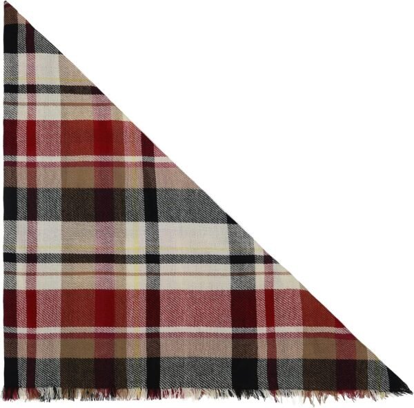 American Trends Scarfs for Women Winter Triangle Scarf Classic Plaid Warm Scarf Soft Scarves Knitted Wrap Shawl - Image 4
