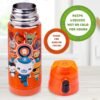 Octonauts Above & Beyond Orange Stainless Steel 13 oz Insulated Water Bottle for Kids - Spill Proof Lid, Easy to Use, Reusable - Keep Liquids Hot/Cold For Hours -Perfect for Travel, School, On-The-Go - Image 3