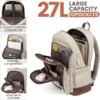 LOVEVOOK Travel Laptop Backpack Women,15.6 Inch Water Resistant Travel Backpack for Women,Work Computer Back Pack for College Business,Khaki… - Image 3