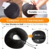 Memory Foam Travel Pillow for Airplanes - Best Airplane Neck Pillow for Long Flights - Plane Accessories Carry Bag to Save Space, Ear Plugs and Eye Mask - Perfect Flight Set & Gift - Image 3