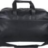 Kenneth Cole REACTION Port Stanley Duffel Pebbled Vegan Leather Carry On Shoulder Duffle Travel Bag, Black, 15" Laptop
