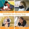 Travel Pillow for Extra Luggage,Stuffable Neck Pillow for Travel,Soft Velvet Cover,Adjustable Neck Size,Holds 3 Days of Travel Essentials,Travel Hacks,Multifunctional Packable Neck Pillow - Image 6