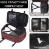ECOHUB Travel Backpack 18x14x8 Spirit Airlines Personal Item Bag Carry On Backpack 13 Pockets Large Work Casual Daypack for men Airline Approved Waterproof Gym Backpack with Charging Port, Red - Image 3