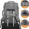 Paude Expandable Travel Backpack,42L Large Carry On Backpack Weekender Back Pack Airplane Approved with USB Port College School Backpack Bookbag for Adult Travel Business University - Image 7