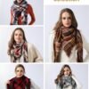DOFOWORK Scarfs for Women - Scarves for Women Winter Warm, 55" x 55", Large Soft Blanket Scarf Women Scarf Wrap Shawl - Image 7