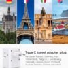 2 Pack European Travel Plug Adapter, International Power Plug Adapter with 3 Outlets 3 USB Charging Ports(2 USB C), Type C Plug Adapter Travel Essentials to Most Europe EU Spain Italy France Germany - Image 3