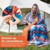 Cozy Bliss Puffy Outdoor Camping Blanket, Sleeping Bag, Picnic Mat-3 in 1 Multi Use, Warm Down Alternative Filled, Lightweight Packable for Hiking Travel Stadium Concerts, Gift for Children 63"x78" - Image 4