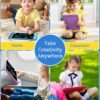 TEKFUN 3 Pack LCD Writing Tablet for Kids, 8.5 Inch Blue+Pink+Purple Doodle Board Drawing Board Reusable Drawing Tablet with Lanyard, Educational Kids - Image 5