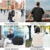 Travel Backpack, Large Carry On Backpack, Personal Item Travel Bag, Airline Approved 17.3 Inch Laptop Backpack,College Weekender Business Hiking Bag, Beige - Image 9
