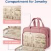BAGSMART HangingToiletry Bag for Women, Puffy Travel Toiletry Bag with Jewelry Organizer, Waterproof Cosmetic Makeup Bag Compartment, Toiletries Kit Set for Traveling, Accessories, Essentials (M) - Image 5