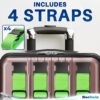 Luggage Straps for Suitcases (Green, 4 PK), Premium Nylon Belts for Luggage Security, Heavy-Duty w/Adjustable Length (46”-78”) for Suitcase, Briefcase, Backpack & Travel Bag by BlueCosto - Image 5