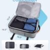 BAGSMART Compression Travel Backpack, 40L Expandable Airline Approved Carry On Backpack with Packing Cubes, Water Resistant Weekender Backpack Fits 17 Inch laptop, Luggage Daypack with Shoe Bag, Grey - Image 3