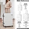 Coolife Luggage Expandable(only 28") Suitcase PC+ABS Spinner Built-In TSA lock 20in 24in 28in Carry on (Charcoal., M(24in).) - Image 7