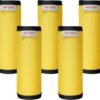 5 PCS Neoprene Luggage Handle Wrap/Grip/Identifier, Soft Trolley Case Grip Cover for Travel Bag Luggage Suitcase, Yellow