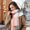 Clothirily Womens Winter Scarf, Fashion Cashmere Feel Plaid Scarfs for Women, Pashmina Shawls and Wraps, Long Blanket Scarf - Image 2