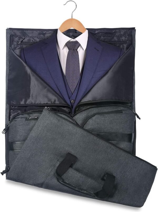 UNIQUEBELLA Carry-on Garment Bag Large Duffel Bag Suit Travel Bag Weekend Bag Flight Bag with Shoe Pouch for Men Women Age: Over 6 Years Old - Image 4