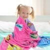 Fluffy Pink Cartoon Throw Blanket 52'' x 40'' Kids Girls Age 2 3 4 5 6 7 8 9 10 11 12 Year Old Super Soft Warm Blanket for Couch Chair Living Room Travel - Image 5