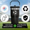 Soccer Water Bottle for Boys and Girls - Stainless Steel Vacuum Insulated Soccer Tumbler, Laser Engraved Soccer Water Bottle (20oz) - Image 2