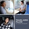 Vaverto Small Memory Foam Bed Pillow for Travel and Camping - Compressible Medium Firm, Breathable Cover, Machine Washable, Ideal Backpacking, Airplane and Car - Image 4