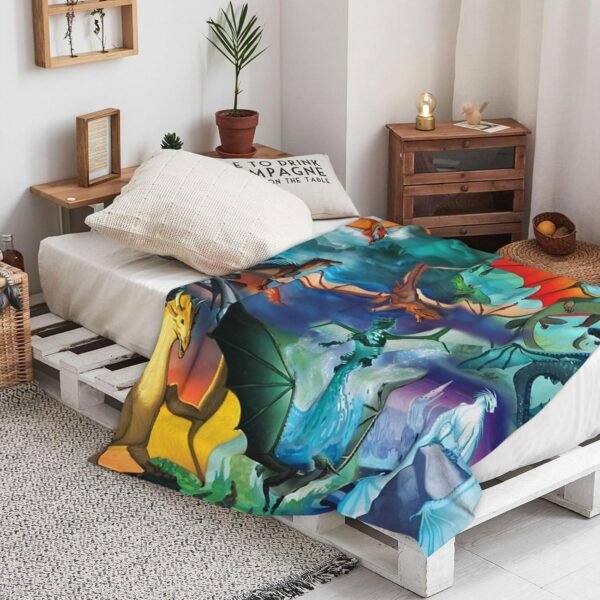Throw Flannel Wings of Fire Blanket 3D Printed Ultra-Soft Fleece Blanket Bedding Sofa and Travel Reserve Air Conditioning Blanket 50"X40" - Image 2