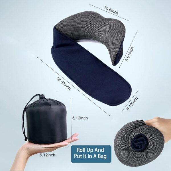 Travel Pillow for Neck Support, Travel Neck Pillows for Airplanes, Neck Pillow for Traveling, Airplane Neck Pillow for Long Flights, Neck Pillow Airplane, Car Pillow,Plane Pillow,Design Patent Pillow - Image 4