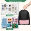 Shoe Bags for Travel - 14 Pack Portable Shoe Bag for Packing Shoe Travel Bag for Storage Large Shoe Organizers Storage Pouch with Visible Window & Rope for Men and Women - Black - Image 6