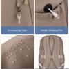 LIGHT FLIGHT Travel Laptop Backpack Women, 15.6 Inch Laptop Backpack with USB Charging Hole, Water Resistant College Bookbag, Black Computer Backpacks for Work, Champagne - Image 5