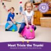 Trunki Ride-On Kids Suitcase | Tow-Along Toddler Luggage | Carry-On Cute Bag with Wheels | Kids Luggage and Airplane Travel Essentials: Trixie Girl Pink - Image 5