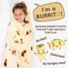 Zulay Giant Double Sided Tortilla Blanket with Drawstring Bag - Novelty Blanket for Adults & Kids - Soft Flannel Round Tortilla Blanket for Indoors, Outdoors, Travel, Home, 285 GSM - 71 Inches - Image 3