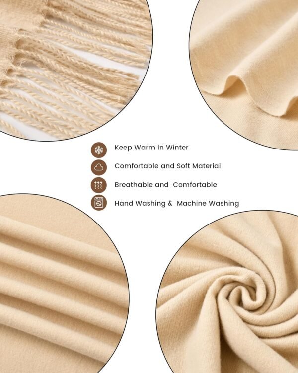 Scarfs for Women - Winter Scarf for Women Cold Weather Soft Pashmina Shawls and Wraps Scarves for Women - Image 3