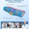 Cervical Neck Pillows for Pain Relief Sleeping, High-Density Memory Foam Pillow Neck for Bolster Support and Shoulder Relaxer, Decompression Devices Orthopedic Roll Pillow for Bed Office - Image 3