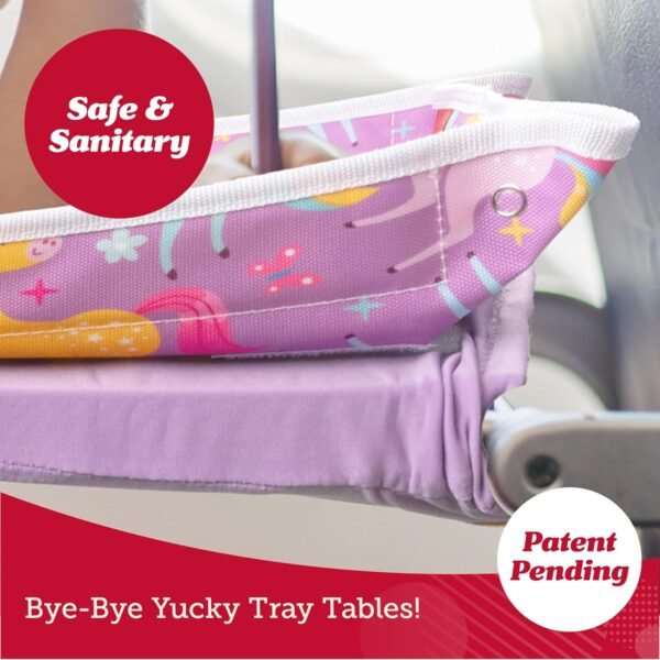 Lusso Gear Kids Tray Table Cover with Pockets - Airplane Travel Essentials for Babies, Toddlers, Adults - Travel Tray for Kids on Plane or Train - Airplane Must Haves and Flying Essentials - Airplanes - Image 4