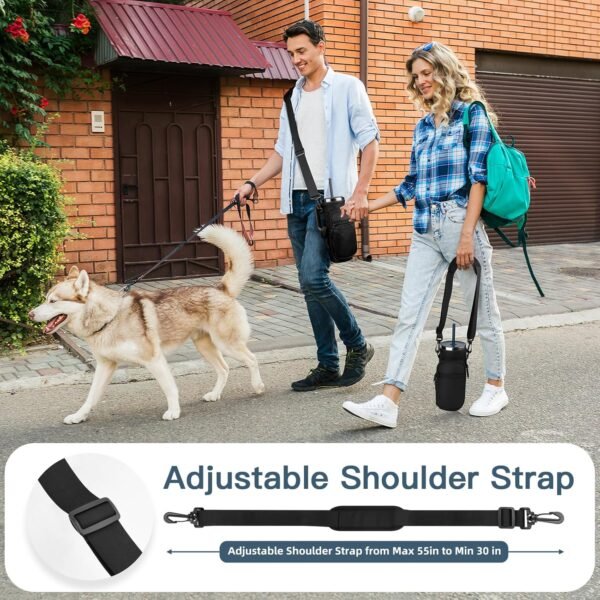 Xxeciz Water Bottle Carrier Bag for Hydro Flask Travel 40/32 oz Tumbler with Phone Pocket, Nylon Water Bottle Holder with Strap Water Bottle Sling Pouch for Hydro Flask Cup Accessories - Image 3