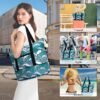 HAWEE Expandable Duffel Bag for Women with Trolley Sleeve/Wet Pocket Weekender Travel Tote Large Carry On Overnight Luggage - Image 7