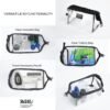 Rough Enough Clear Toiletry Bag Travel Makeup Bag Cosmetic Organizer Case Shaving Kit Bag for Women Men with Zipper Portable Handle Skin Care Traveling Essentials Black - Image 3