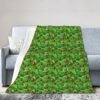 (Leaves and Ladybugs) Print Fall Throw Blanket Personalized Soft Flannel Blanket for Bed Couch Sofa, Blanket for Lightweight Fuzzy Cozy Blankets for Travel Office Home 40"X30"