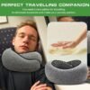 Travel Pillow, Neck Travel Pillow, Memory Foam Neck Travel Pillow, for Airplane Sleeping Neck Support,A Versatile and Exquisite Neck Pillow (Gray) - Image 4