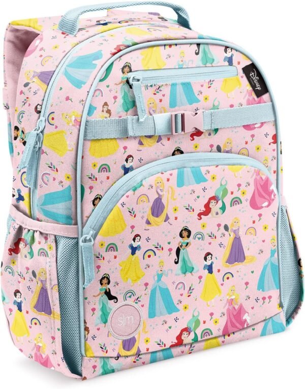 Simple Modern Medium Disney Toddler Backpack for School Girls and Boys | Kindergarten Elementary Kids Backpack | Fletcher Collection | Kids - 15" tall | Princess Rainbows