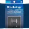 Brookstone Travel 2-1 Ultra Soft Jersey Knit Travel Blanket with Carrying Case and Luggage Pass-Through - Portable Blanket, Blue - Image 3