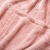 Excervent Travel Blanket 2 in 1 Soft Flannel Airplane Throw Blankets in Soft Bag Pillow case with Hand Luggage Belt, 65x40inch, Pink - Image 5