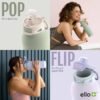 Ello Pop & Fill Stainless Steel Water Bottle with Quick Fill Technology, Double Walled Vacuum Insulated Metal, Leak Proof Locking Lid, Sip and Chug, BPA Free, Holiday Gift for Him Her, 22oz, 32oz - Image 4