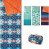 Cozy Bliss Puffy Outdoor Camping Blanket, Sleeping Bag, Picnic Mat-3 in 1 Multi Use, Warm Down Alternative Filled, Lightweight Packable for Hiking Travel Stadium Concerts, Gift for Children 63"x78"