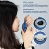 Inflatable Neck Pillow, Travel Pillow with Air Press Pump for Airplane, Traveling, Car, Office, and Home, Chin Support Neck Relief - Airplane Travel Essentials - Image 3