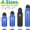 Han's Bottle Sports Water Bottle - 24 Oz, Straw Lid, Leak Proof, Vacuum Insulated Stainless Steel, Double Walled, Thermo Mug,Black - Image 2