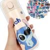 14oz Kids Insulated Water Bottle with 50pcs Anime Stickers, Stainless Steel Thermos Water Bottle for School Boys Girls