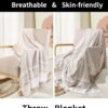 Ginat Turkish Beach Towel Boho Beach Throw Blanket Anti Resistant Sand Free Quick Dry Lightweight Sandless Cloud Hawaii Honeymoon Travel Essentials Xl Big Huge Jumbo Women Summer Vacation Gift - Image 4