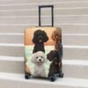 Travel Luggage Cover Poodles Dogs Suitcase Covers for Luggage Fashion Suitcase Protector Fits 18-32" Luggage, Black, L, Luggage Set - Image 6